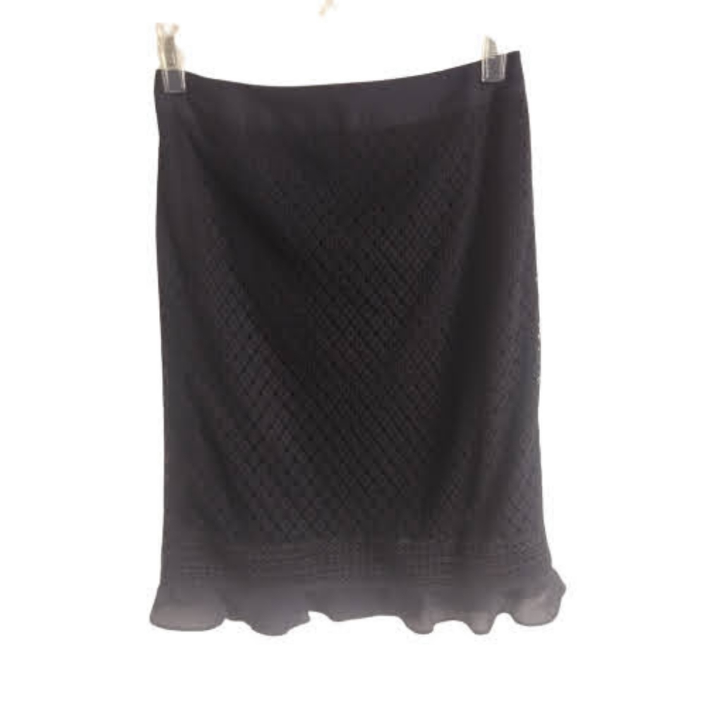 NWT Liz Claiborne Career Black Lace Skirt, Size 6 Petite